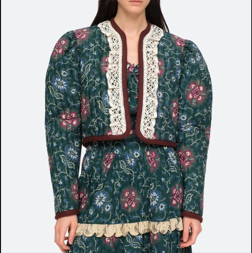 SEA Robina Floral Quilted Cotton Jacket